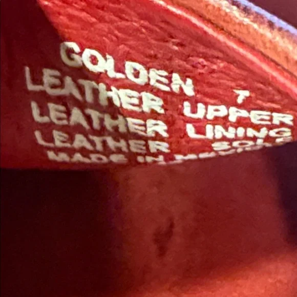 Freebird Red Leather golden Sandals - Picture 12 of 12